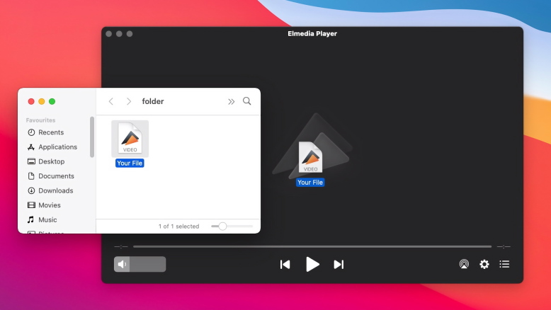 F4V mit Elmedia öffnen F4V-Datei-Player