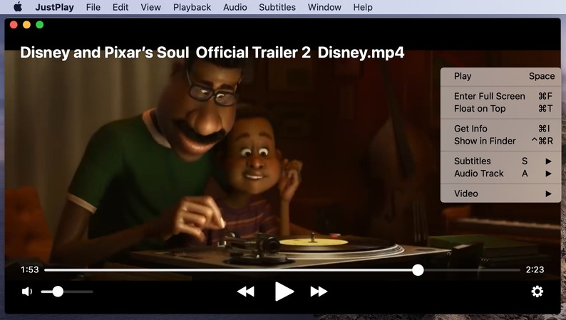 JustPlay JustPlay ist ein leichtgewichtiger Videoplayer für macOS