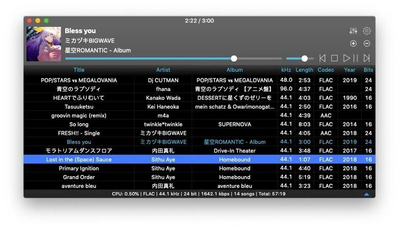 Play MP3 files with Colibri Ultra lightweight Player with Straightforward interface - Colibri