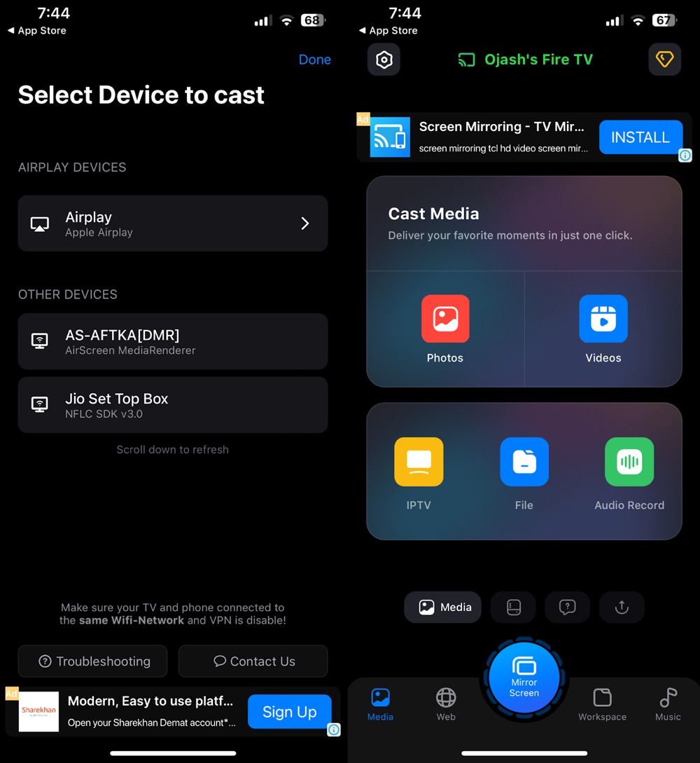 Screen Mirroring SmartTV Cast app