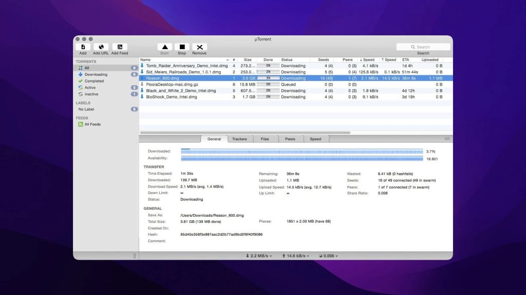 uTorrentは最も人気のあるトレントクライアントの一つですが、最新バージョンのmacOSでは動作しません。 uTorrentは最も人気のあるトレントクライアントの一つですが、最新バージョンのmacOSでは動作しません。