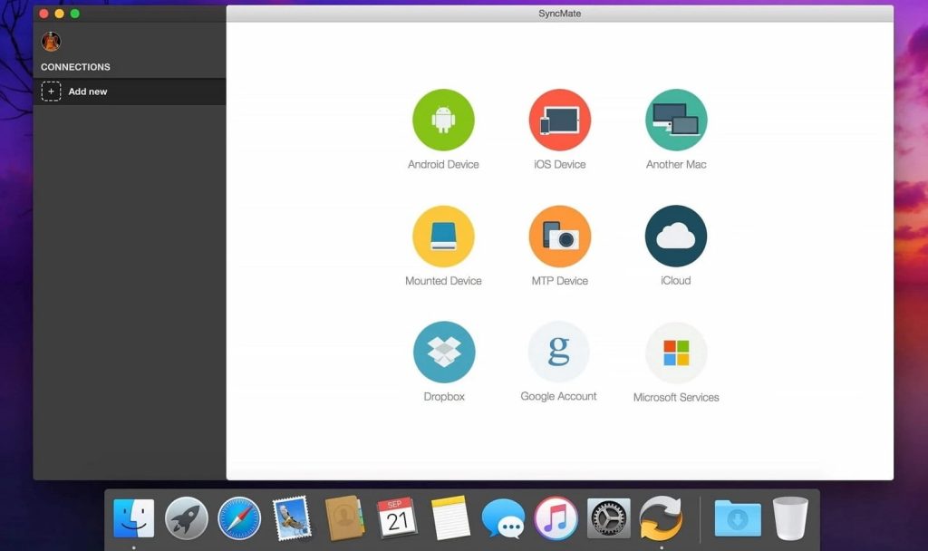 Folgen Sie den unten stehenden Schritten, um Dateien mit SyncMate von Android auf Mac zu übertragen. Befolgen Sie die untenstehenden Schritte, um Dateien mit SyncMate von Android auf Mac zu übertragen.