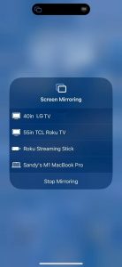 Tap on your LG TV from the list of devices